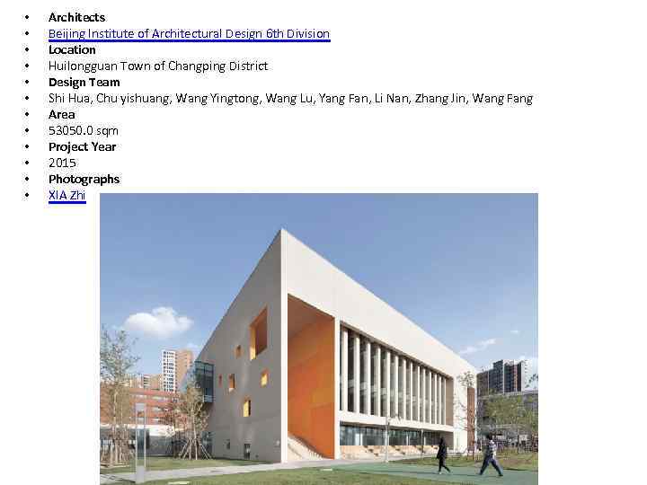  • • • Architects Beijing Institute of Architectural Design 6 th Division Location