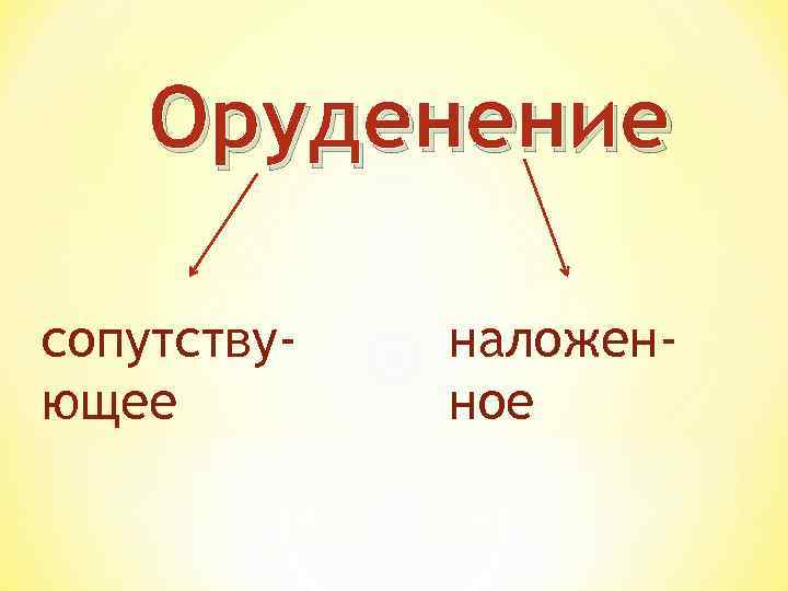 Оруденение сопутствующее наложенное 