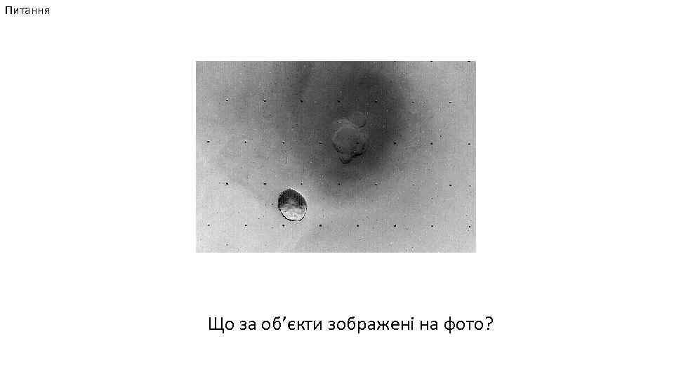 Питання Що за об’єкти зображені на фото? 