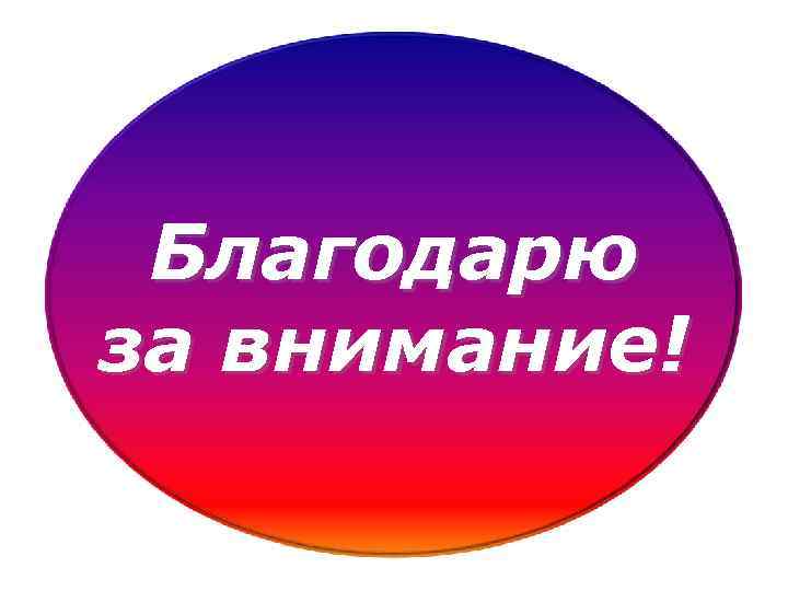 Благодарю за внимание! 