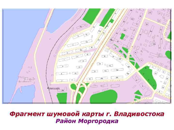 Фрагмент шумовой карты г. Владивостока Район Моргородка 