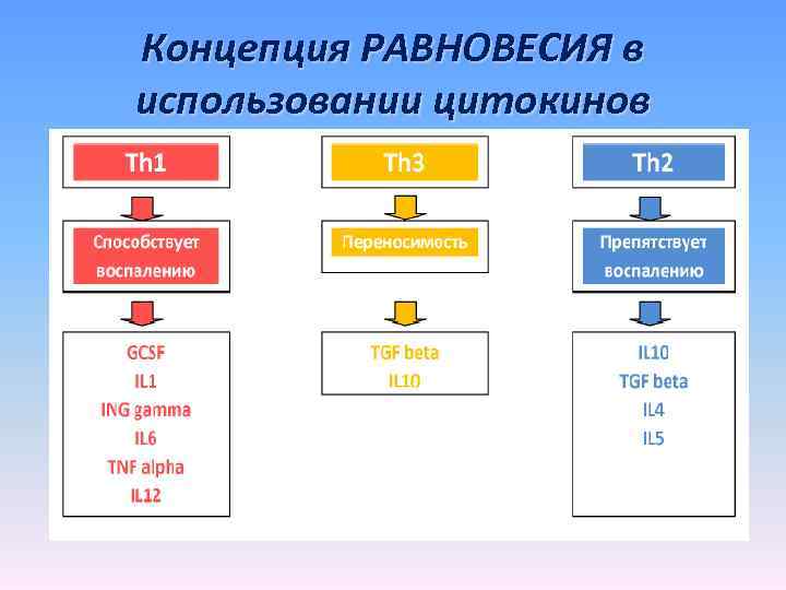 Концепция РАВНОВЕСИЯ в использовании цитокинов 