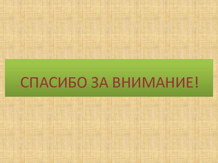  СПАСИБО ЗА ВНИМАНИЕ! 