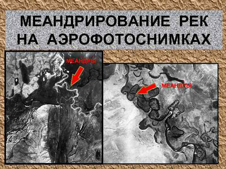 МЕАНДРИРОВАНИЕ РЕК НА АЭРОФОТОСНИМКАХ МЕАНДРЫ 