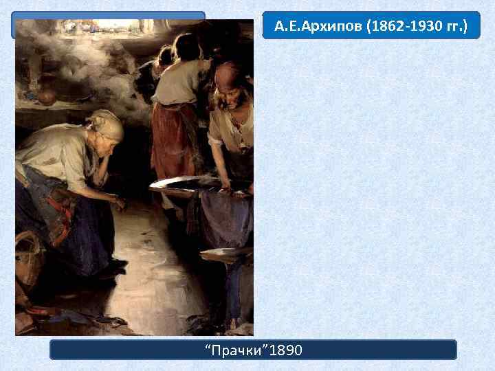 Реализм А. Е. Архипов (1862 -1930 гг. ) “Прачки” 1890 