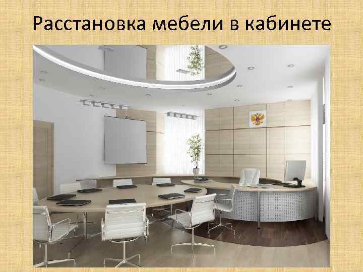 Расстановка мебели в кабинете 