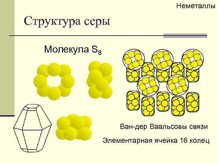6 молекул серы