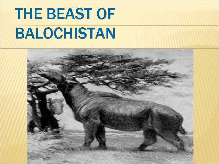 THE BEAST OF BALOCHISTAN 