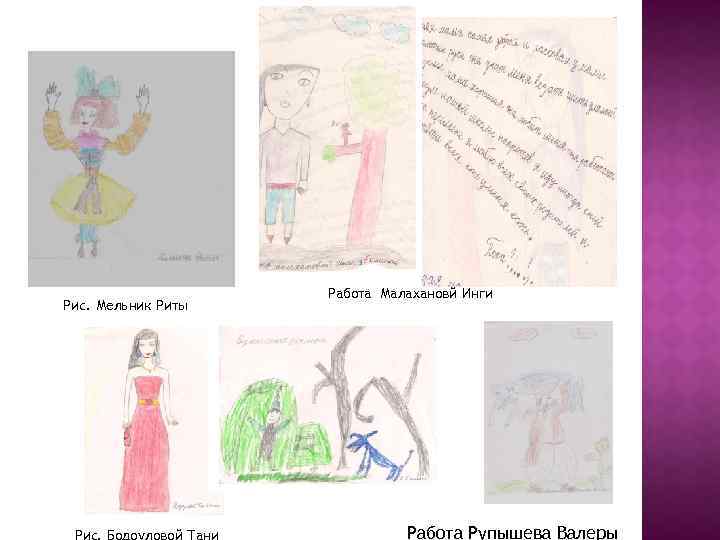 Рис. Мельник Риты Работа Малахановй Инги Работа Рупышева Валеры 