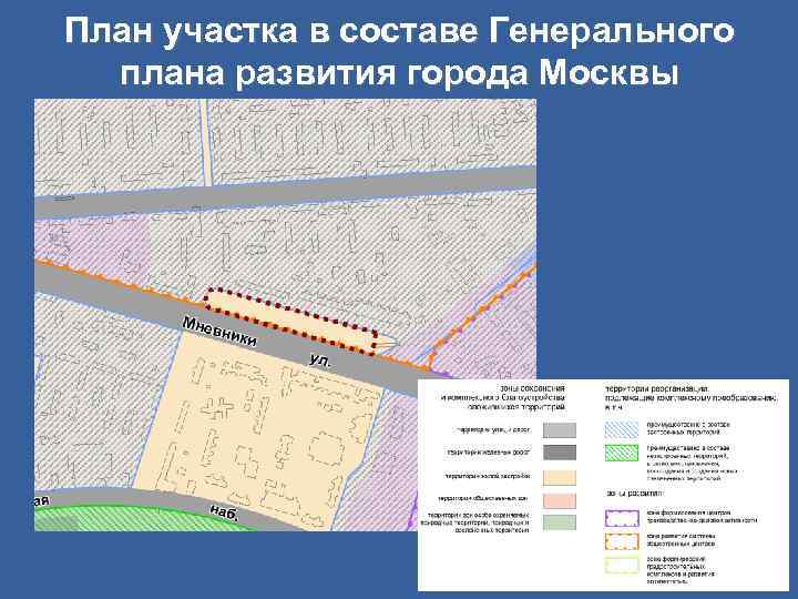 План участка в составе Генерального плана развития города Москвы 