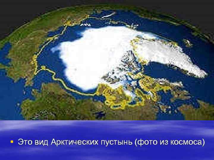 § Это вид Арктических пустынь (фото из космоса) 