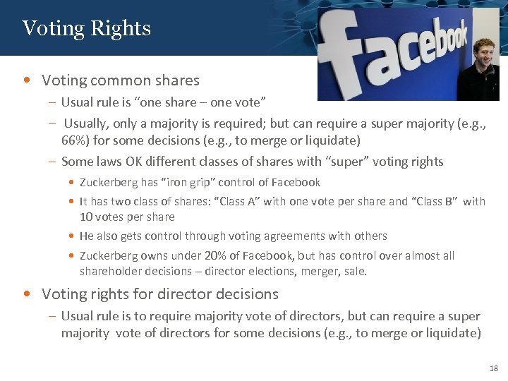 Click to edit Master title style Voting Rights • Voting common shares – Usual