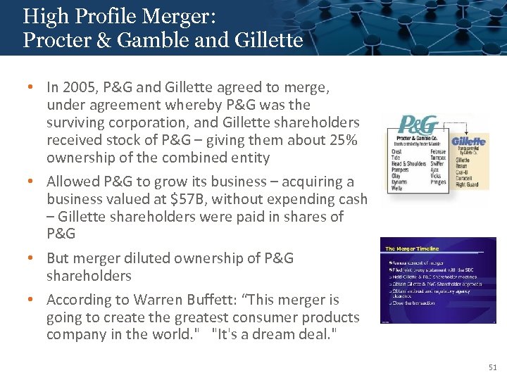 High Profile Merger: Click to edit Master title style Procter & Gamble and Gillette