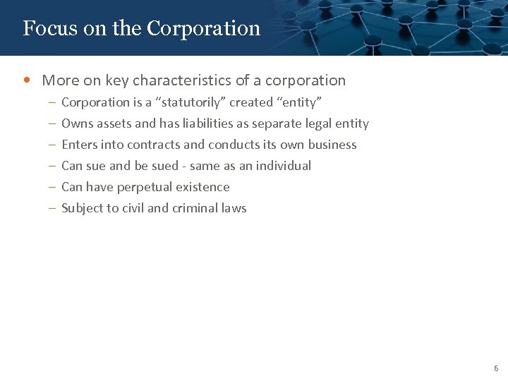 Click on the Corporation Focus to edit Master title style • More on key