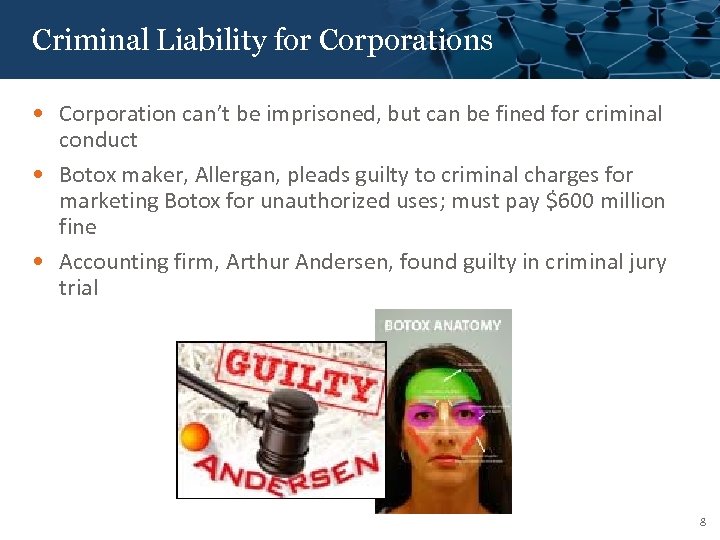 Click to Liability for Corporations Criminaledit Master title style • Corporation can’t be imprisoned,