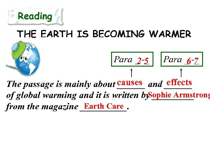 Reading THE EARTH IS BECOMING WARMER – BUT DOES IT MATTER? Para _ -_