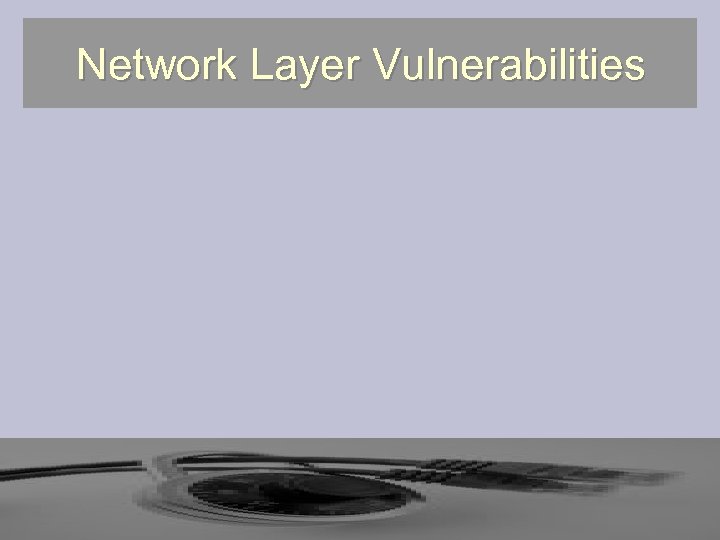 Network Layer Vulnerabilities 
