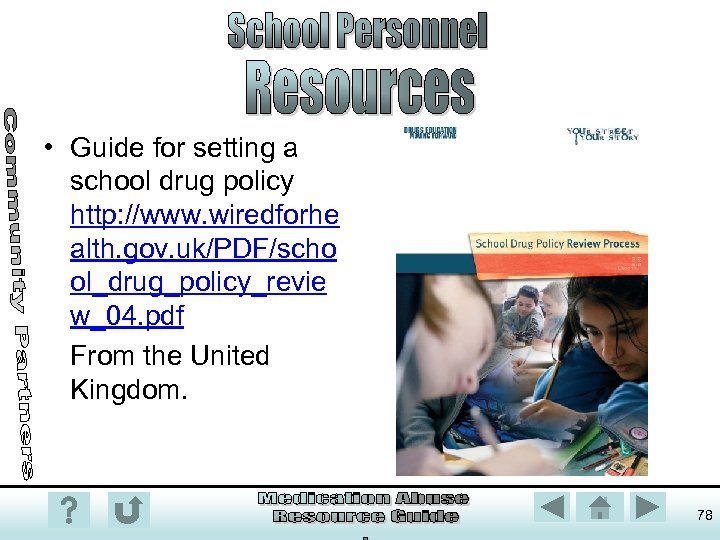  • Guide for setting a school drug policy http: //www. wiredforhe alth. gov.