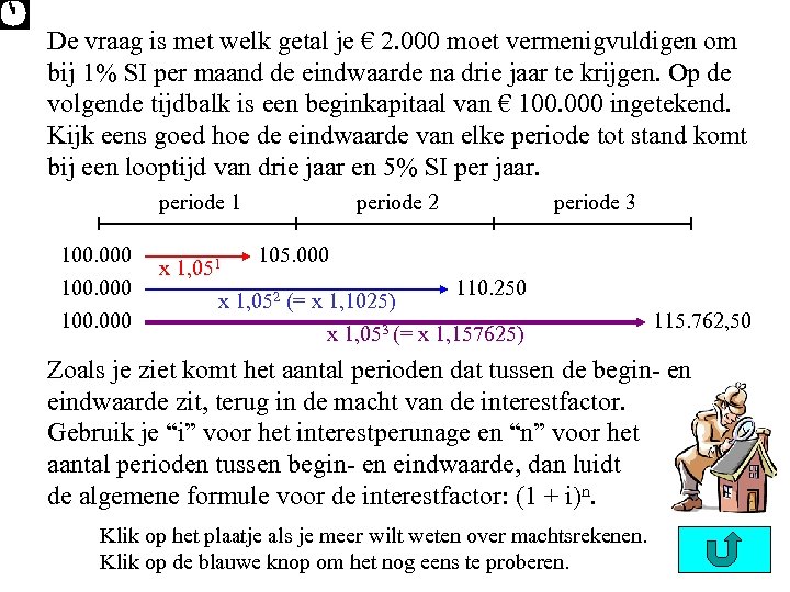 De vraag is met welk getal je € 2. 000 moet vermenigvuldigen om bij