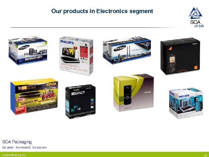 Our products in Electronics segment scapackaging. hu 13 