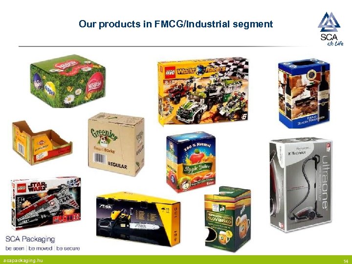Our products in FMCG/Industrial segment scapackaging. hu 14 