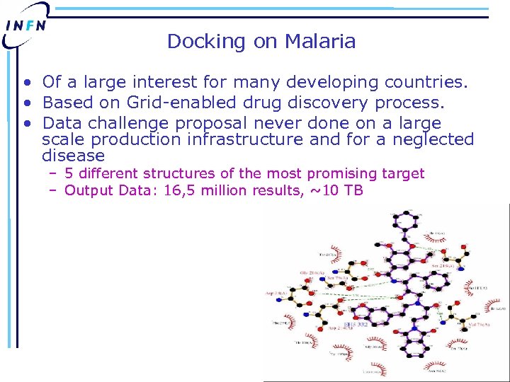 Docking on Malaria • Of a large interest for many developing countries. • Based