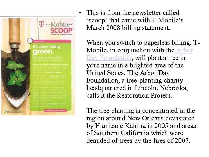  • This is from the newsletter called ‘scoop’ that came with T-Mobile’s March