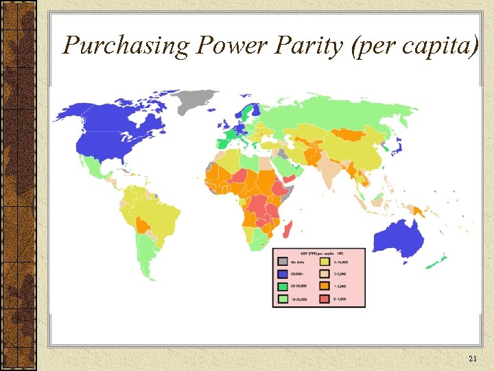 Purchasing Power Parity (per capita) 21 