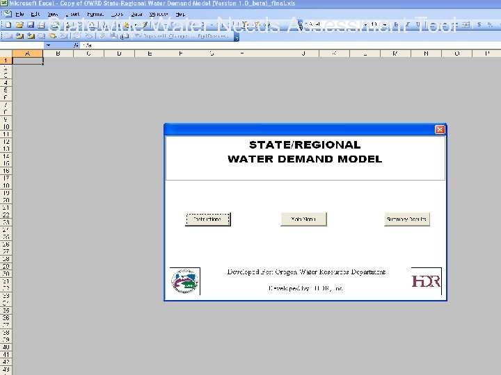 Statewide Water Needs Assessment Tool 