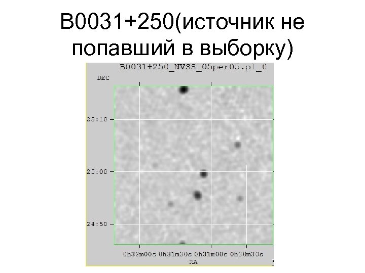 B 0031+250(источник не попавший в выборку) 