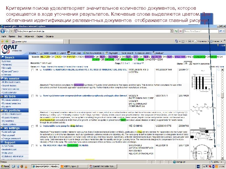 Критериям поиска удовлетворяет значительное количество документов, которое сокращается в ходе уточнения результатов. Ключевые слова