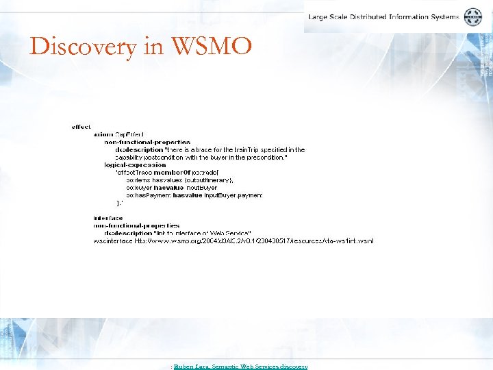 Discovery in WSMO : Ruben Lara, Semantic Web Services discovery 