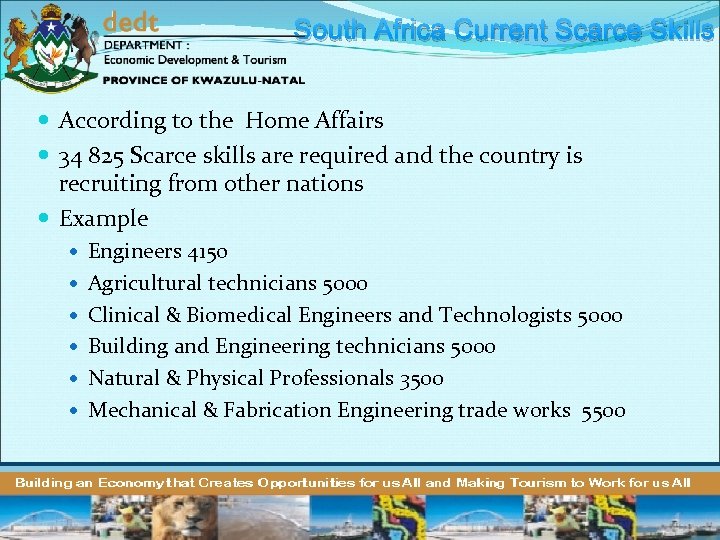 South Africa Current Scarce Skills According to the Home Affairs 34 825 Scarce skills