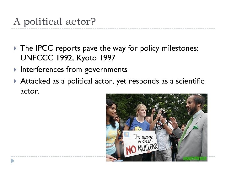 A political actor? The IPCC reports pave the way for policy milestones: UNFCCC 1992,