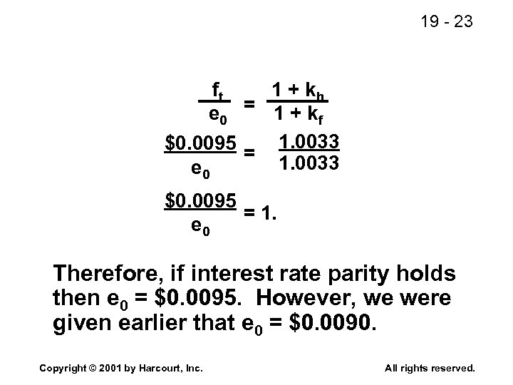 19 - 23 ft 1 + kh = 1+k e 0 f $0. 0095