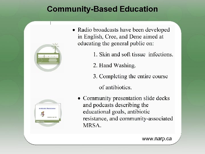 Community-Based Education www. narp. ca 