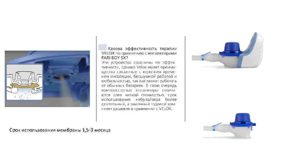 Срок использования мембраны 1, 5 -3 месяца 