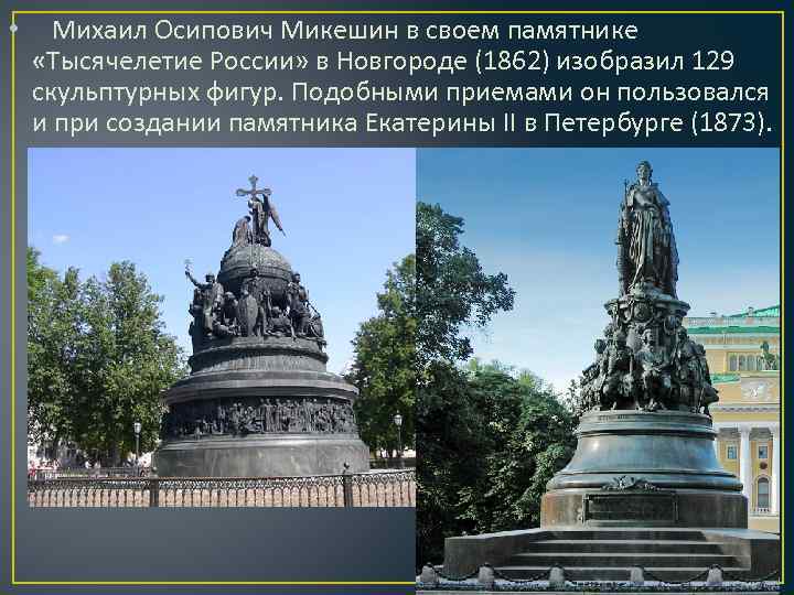 Памятник тысячелетие россии архитектор
