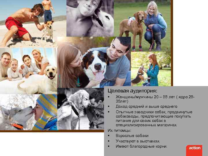 Целевая аудитория: § Женщины/мужчины 20 – 55 лет ( ядро 2535 лет) § Доход