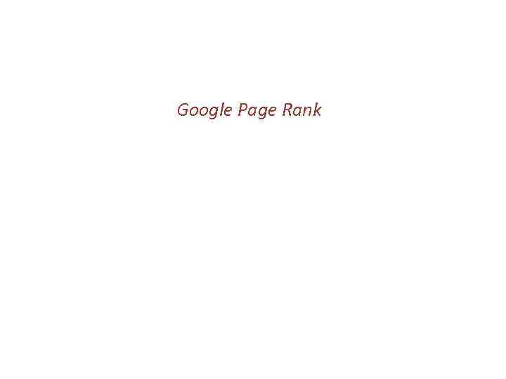 Google Page Rank 