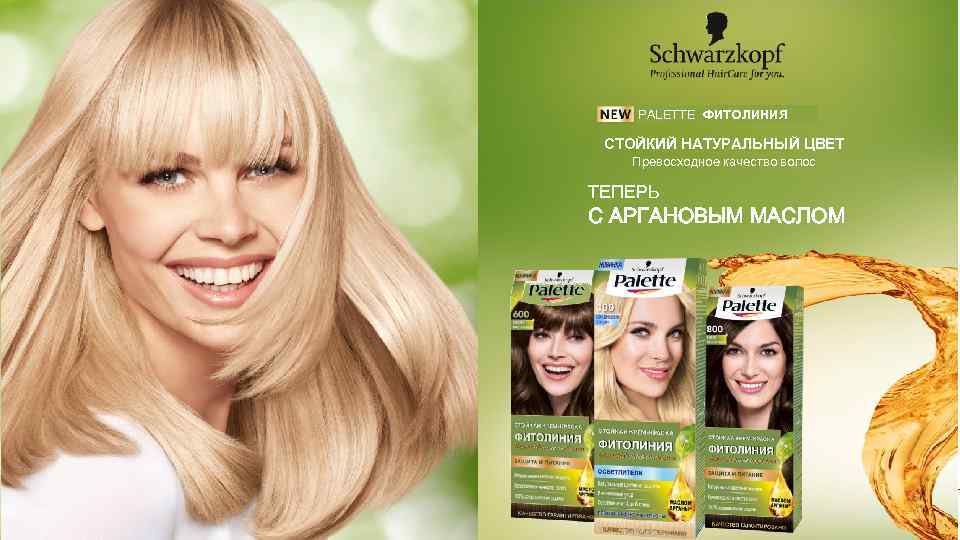 PALETTE ФИТОЛИНИЯ СТОЙКИЙ НАТУРАЛЬНЫЙ ЦВЕТ Превосходное качество волос ТЕПЕРЬ С АРГАНОВЫМ МАСЛОМ March 1,