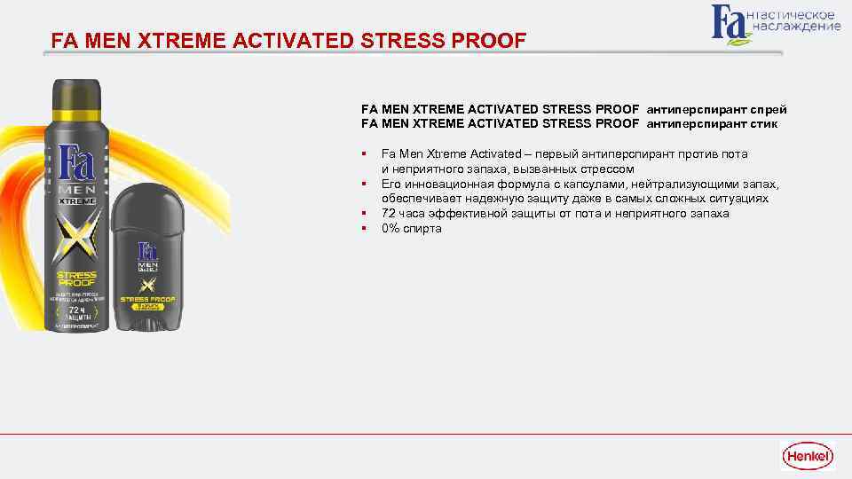 FA MEN XTREME ACTIVATED STRESS PROOF антиперспирант спрей FA MEN XTREME ACTIVATED STRESS PROOF