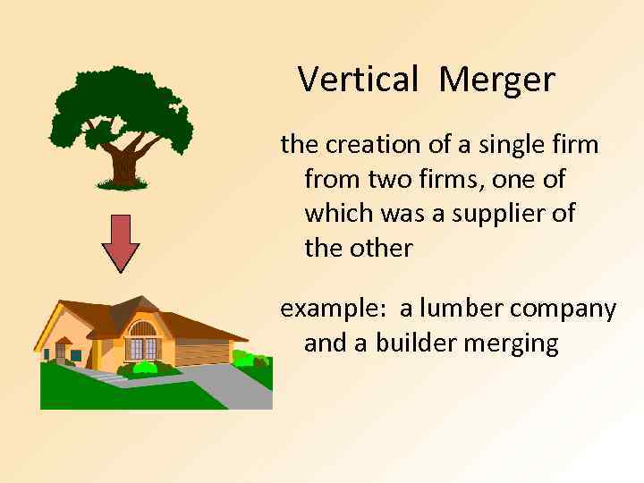 Vertical Merger the creation of a single firm from two firms, one of which