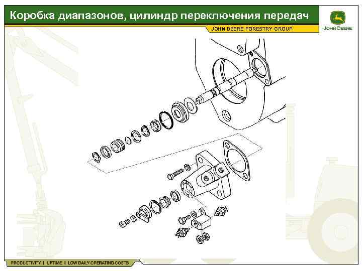 Коробка диапазонов, цилиндр переключения передач JOHN DEERE FORESTRY GROUP 