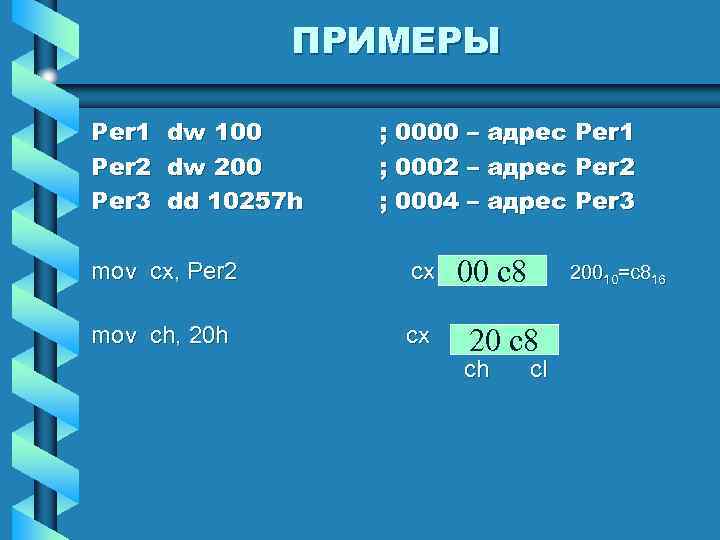 ПРИМЕРЫ Per 1 dw 100 Per 2 dw 200 Per 3 dd 10257 h