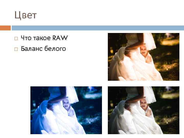 Цвет Что такое RAW Баланс белого 