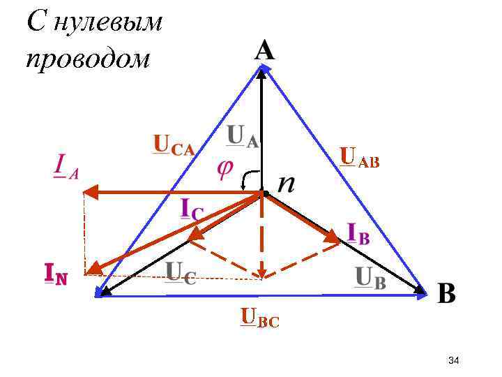 С нулевым проводом 34 