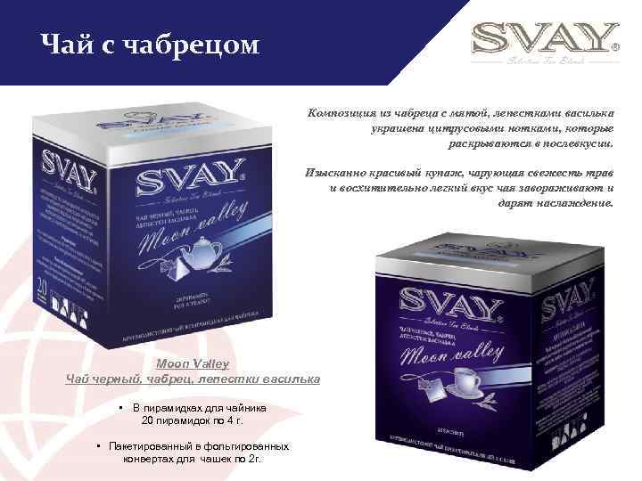 Чай с чабрецом Композиция из чабреца с мятой, лепестками василька украшена цитрусовыми нотками, которые