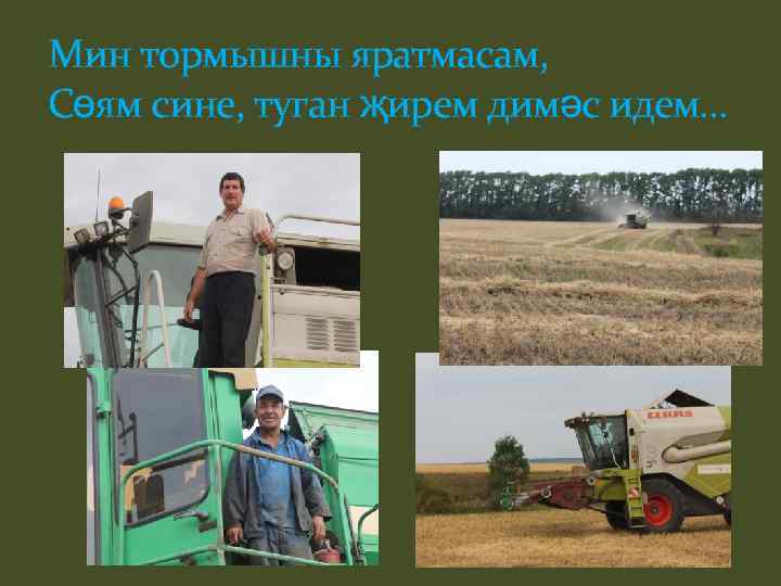 Мин тормышны яратмасам, Сөям сине, туган җирем димәс идем. . . 