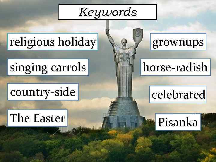 Keywords religious holiday singing carrols country-side The Easter grownups horse-radish celebrated Pisanka 